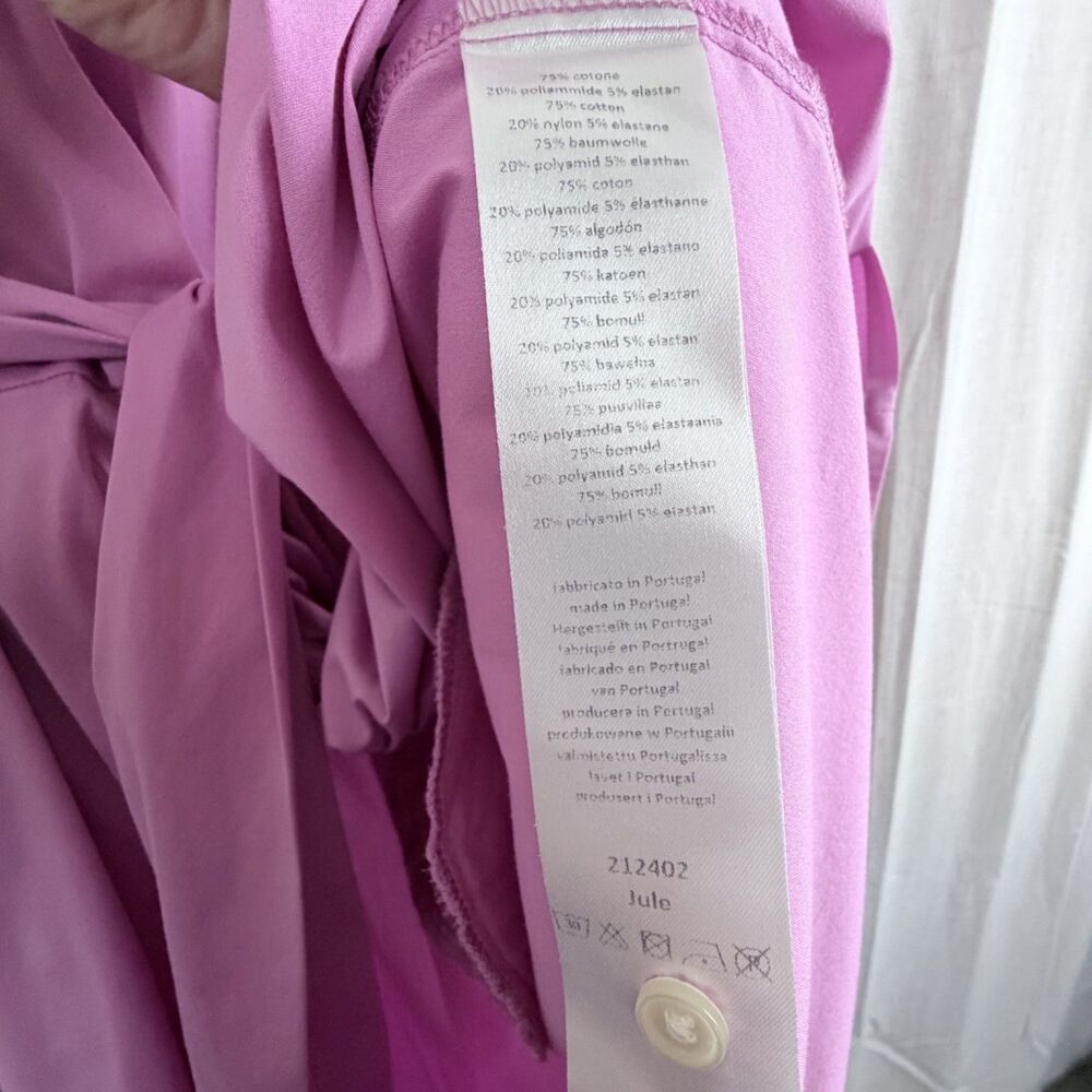 0039 italy jule barbiecore preppy old money poppy pink women's dress XS - Picture 11 of 13